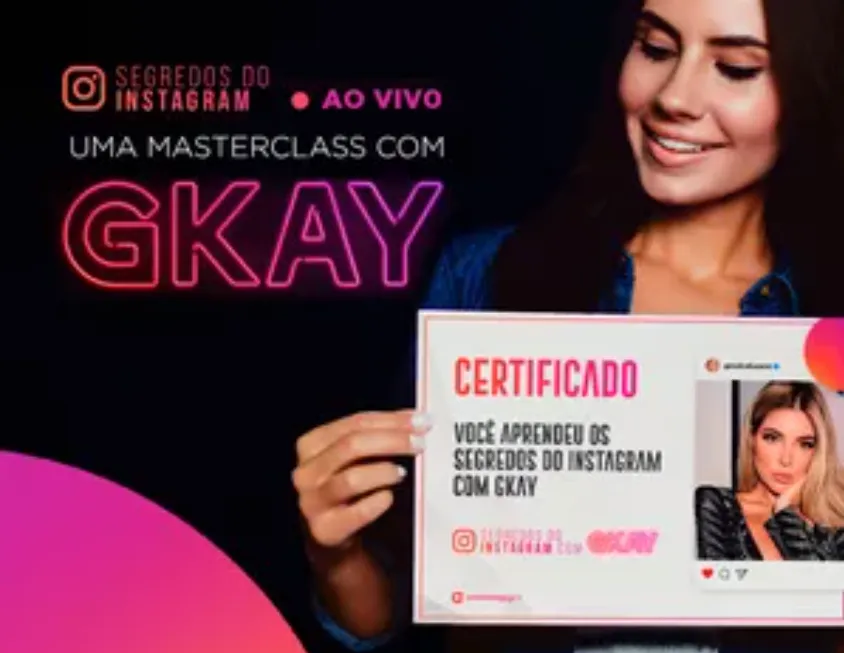 Capa: SEGREDOS DO INSTAGRAM COM GKAY