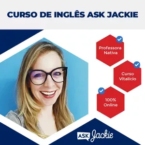 Capa: Curso de Inglês Ask Jackie 2.0 – Jackie