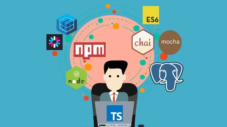 Capa: TypeScript, Node, ES6 e Postgres – CRIE PROJETOS DO ZERO!