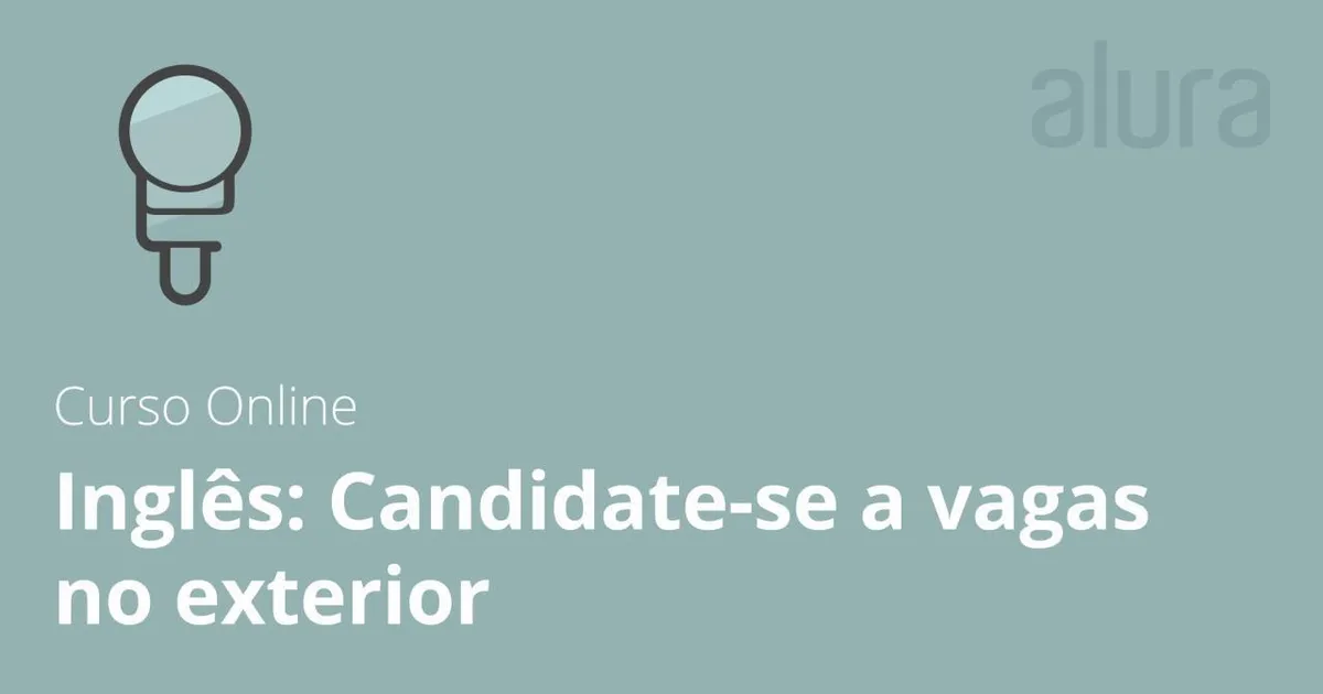 Capa: Inglês: Candidate-se a vagas no exterior
