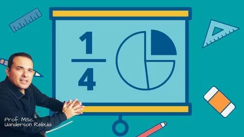 Capa: Matemática (para leigos): Frações e suas operações ◀️<br>✍️ Autor: Prof. MSc. Uanderson Rébula de Oliveira<br>🇧🇷 Idioma: Português<br>⏰ Duração: 03h 18m<br>⭐️ Classificação: 4,6 / 5<br>🗓 Última atualização: 06/2022