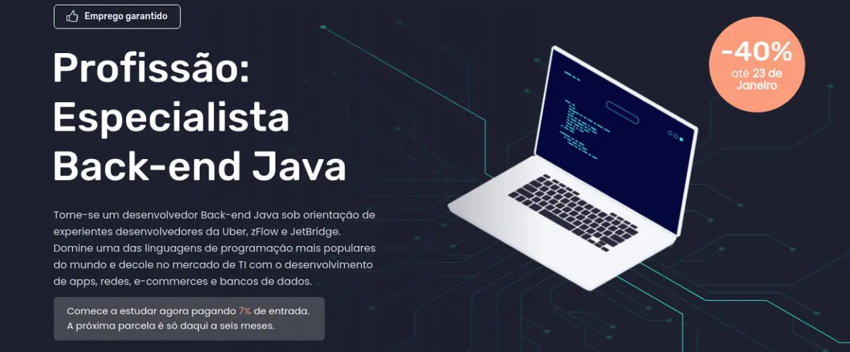 Capa: Profissão Especialista Back-End Java – EBAC