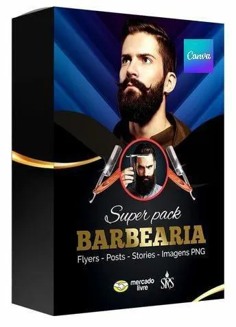 Capa: MEGA PACK BARBEARIA – CANVA